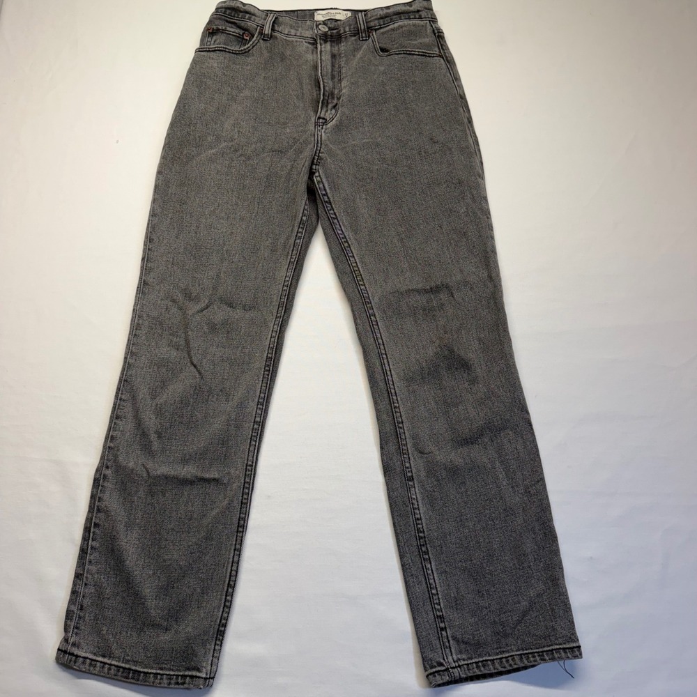 Abercrombie & Fitch Ankle Straight Jeans 27 4 Gray Ultra High Rise Womens